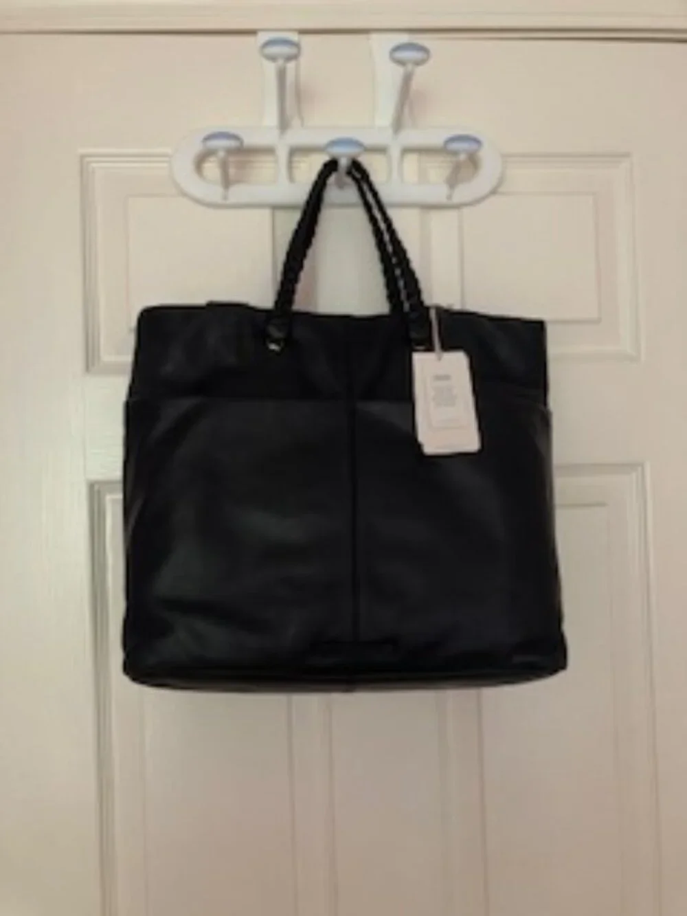 NWT Lucky Brand 2-in-1 Genuine Leather Black Tote